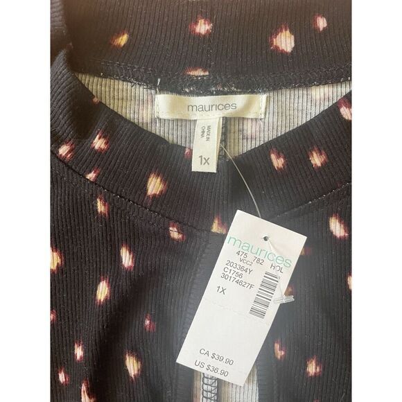 Maurice's Women’s US 1X Key Front Mesh Long Sleeve Blouse New W Tag - Picture 9 of 9